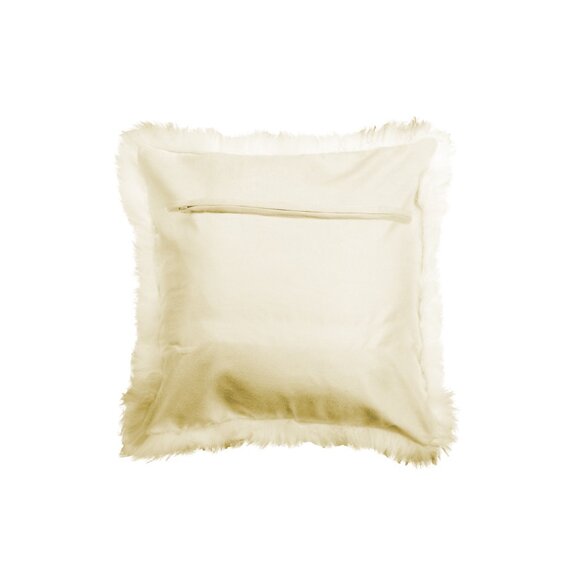 Natural Home Decor New Zealand Sheepskin Pillow | 2-Piece | Natural | 18"x18" - Picture 6 of 6
